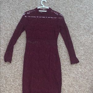 Burgundy dress